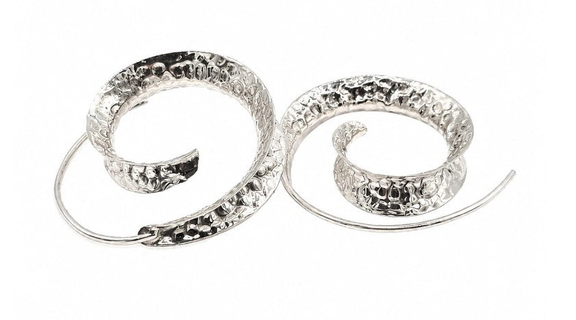 Aretes Caracol 925 Sterling Silver Earring by Hebron J.