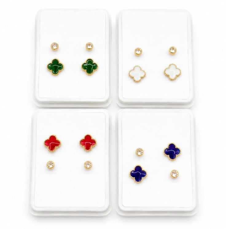 10K Flower Earrings by Hebron J.