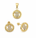 14K Gold Set Earring and Pendant Bears by Hebron J.