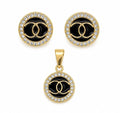 14K Designers Set Earring and Pendant by Hebron J.