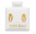 10K Gold Paperclip Earring by Hebron J.