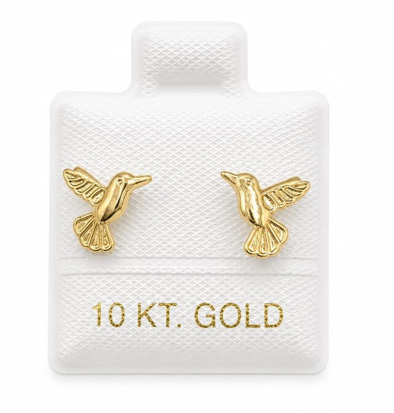 10K Gold Humming Bird Earring by Hebron J.