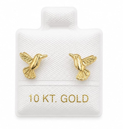 10K Gold Humming Bird Earring by Hebron J.