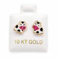 10K Gold Cow Earrings by Hebron J.