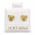 14K Gold Girl Mouse Earrings by Hebron J.