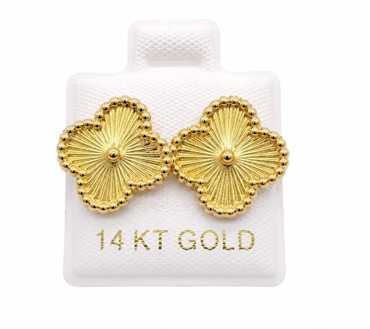 14K Gold Large Flowers by Hebron J.