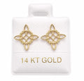 14K Gold Earring with Screw Back by Hebron J.