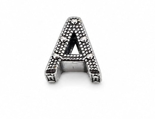 Letter A Charm 925 Sterling Silver by Hebron J.