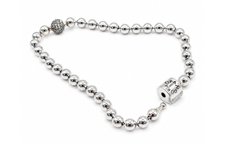 925 Sterling Silver Bracelet PAN 7inches by Hebron J.