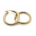 10K Gold 1 inch Hoop Earring by Hebron J.