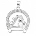 925 Sterling Silver Lucky Horse Shoe Pendant by Hebron J.
