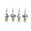Sterling Silver 925 Charms Boy or Girl holding a Heart by Hebron J.