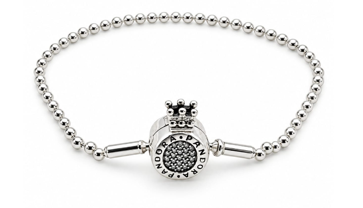 Sterling Silver 925 Pan Crown Bracelet 6.5 inches by Hebron J.