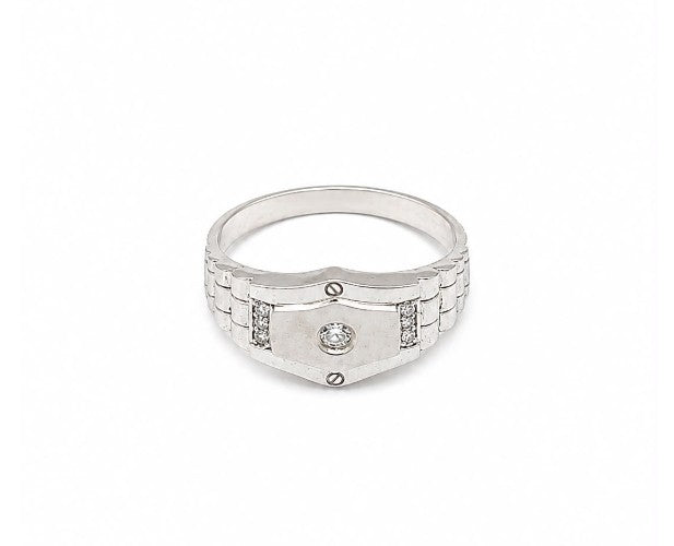 Luxury 925 Sterling Silver Men's Ring by Hebron J.