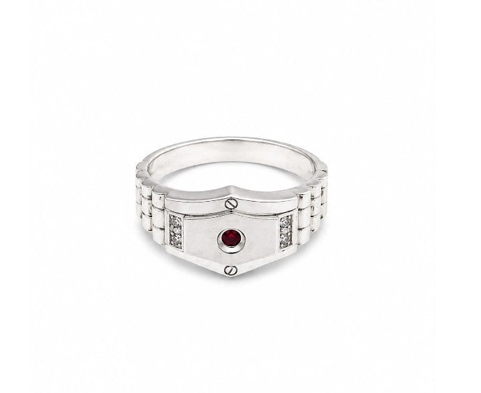 Luxury 925 Sterling Silver Men's Ring by Hebron J.