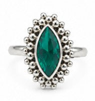 Multicolor Natural Stone 925 Sterling Silver Adjustable Ring by Hebron J.