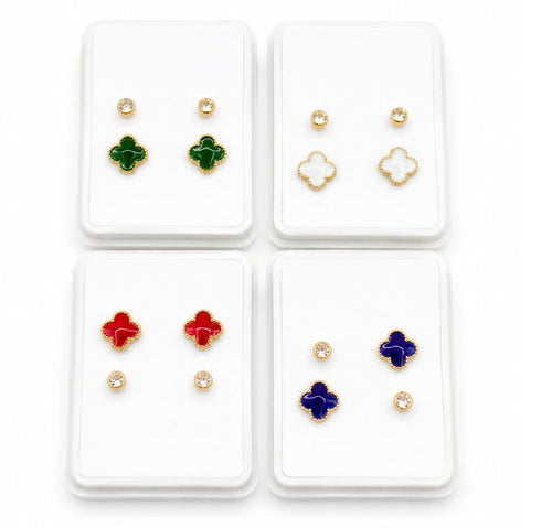 10K Flower Earrings by Hebron J.