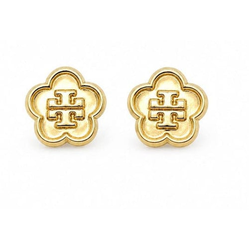 14K Gold TT Flower Earrings by Hebron J.