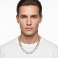 8mm Cuban 925 Silver Chain by Hebron J.